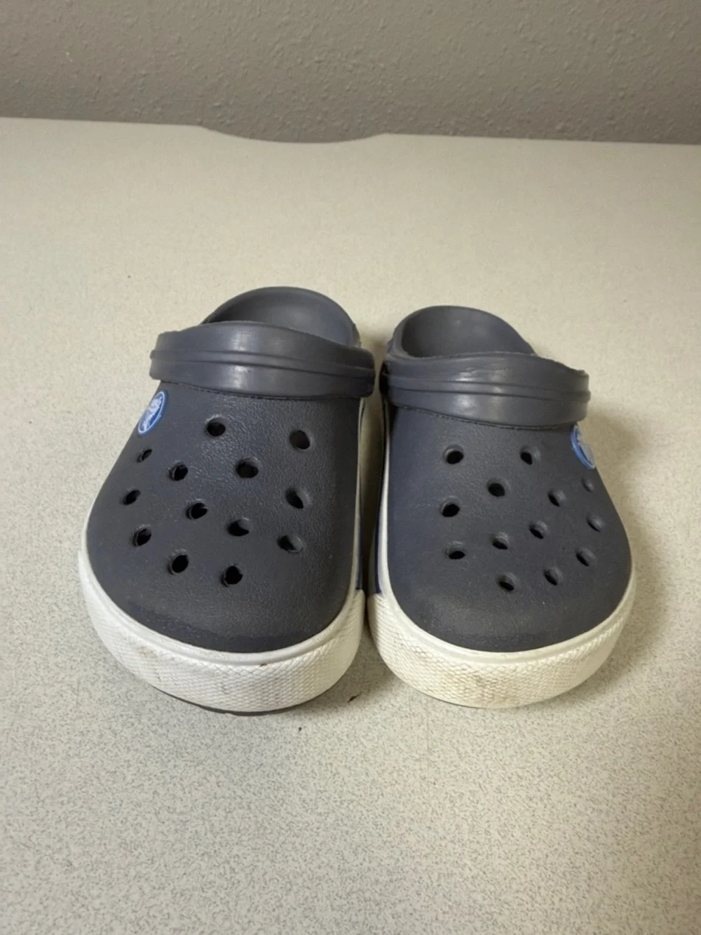 CROCS Kids Navy and White Classic Clog